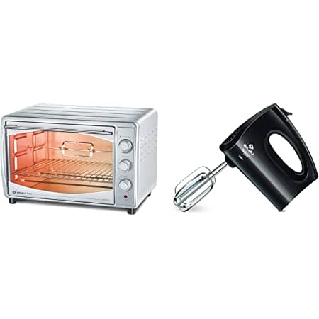 Bajaj HM 01 250-Watt Hand Mixer & Majesty 4500 TMCSS 45-Litre Oven Toaster Grill